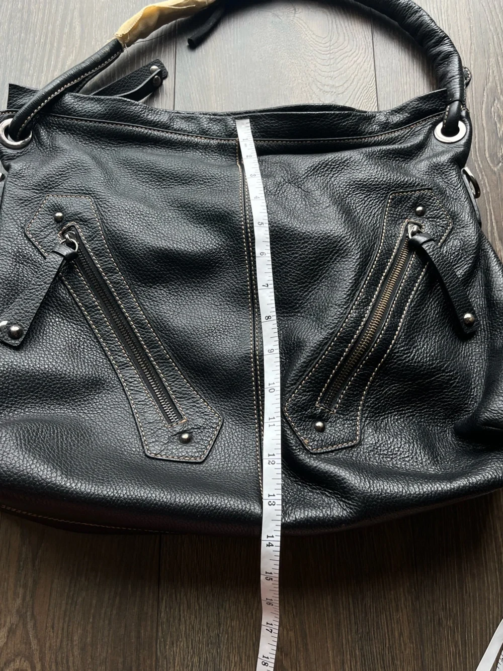 Black Leather Shoulder Bag